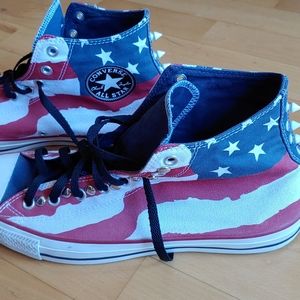American flag converse size 13 - custom with spike